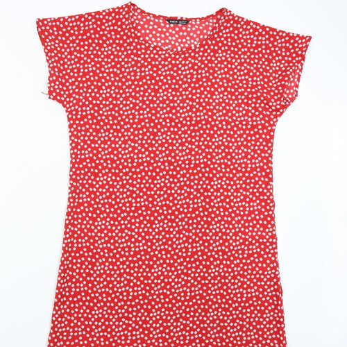 SheIn Womens Red Floral  Slip Dress  Size 8