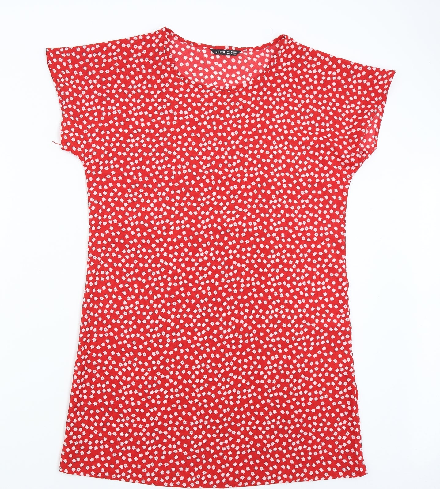 SheIn Womens Red Floral  Slip Dress  Size 8