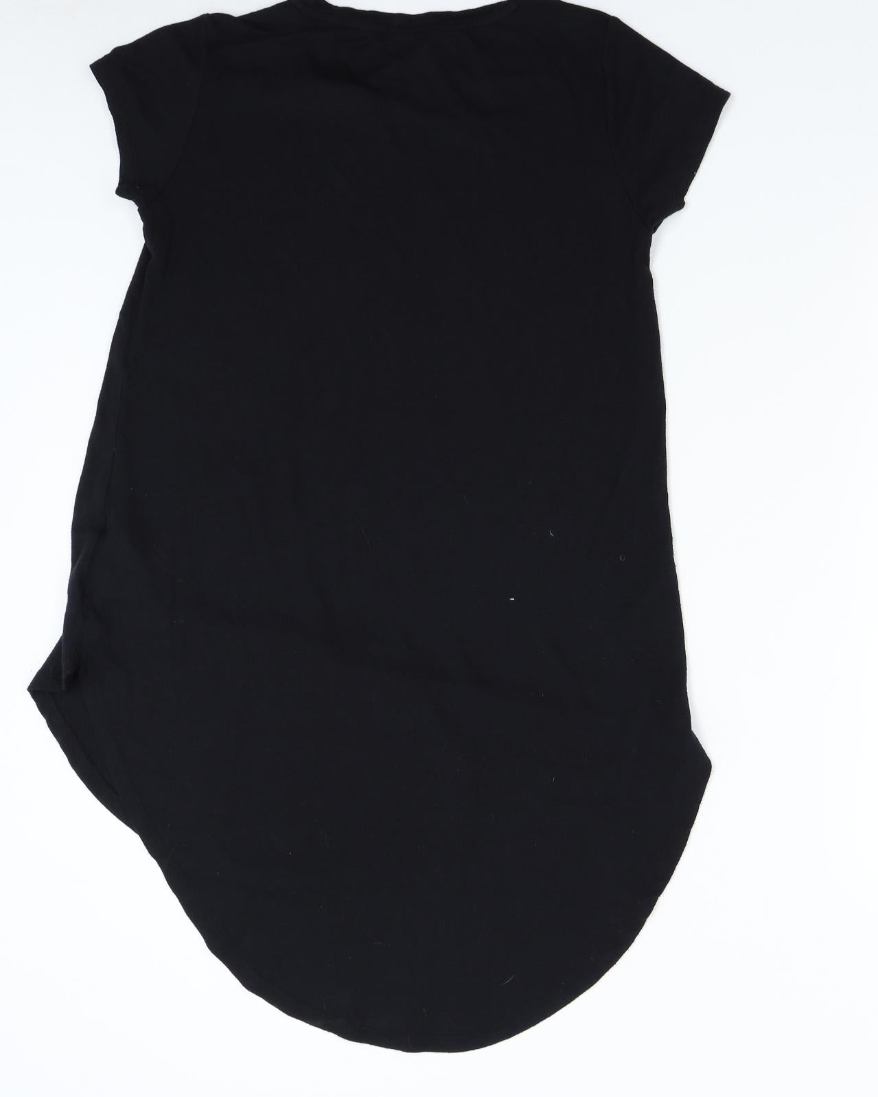 Primark Womens Black   T-Shirt Dress  Size 10