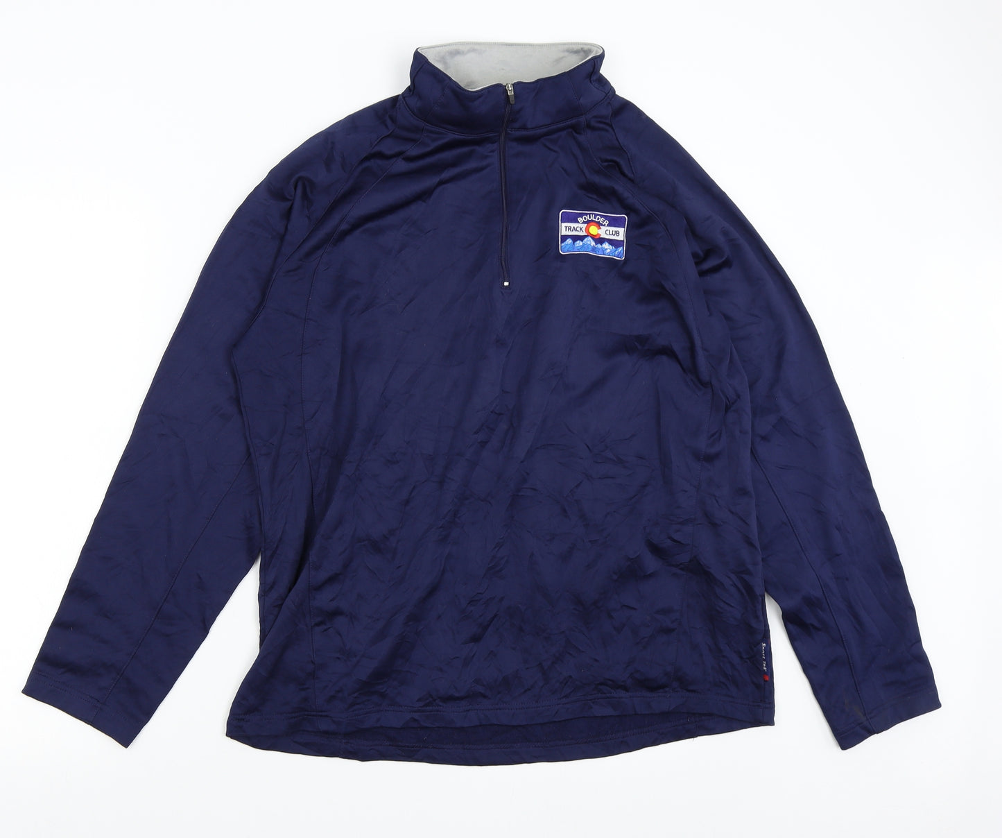 Sport Tek Mens Blue   Henley Jumper Size L