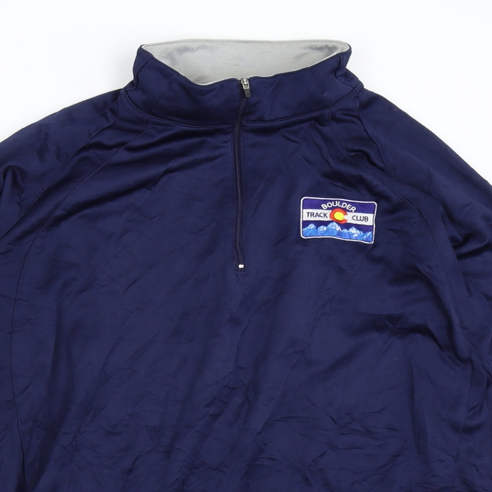 Sport Tek Mens Blue   Henley Jumper Size L