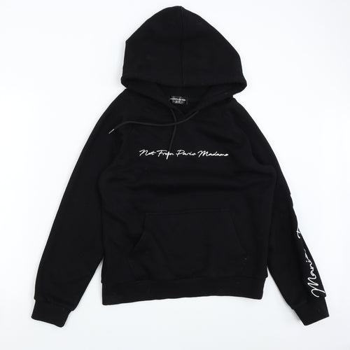 Maniere De Voir Womens Black   Pullover Hoodie Size 8