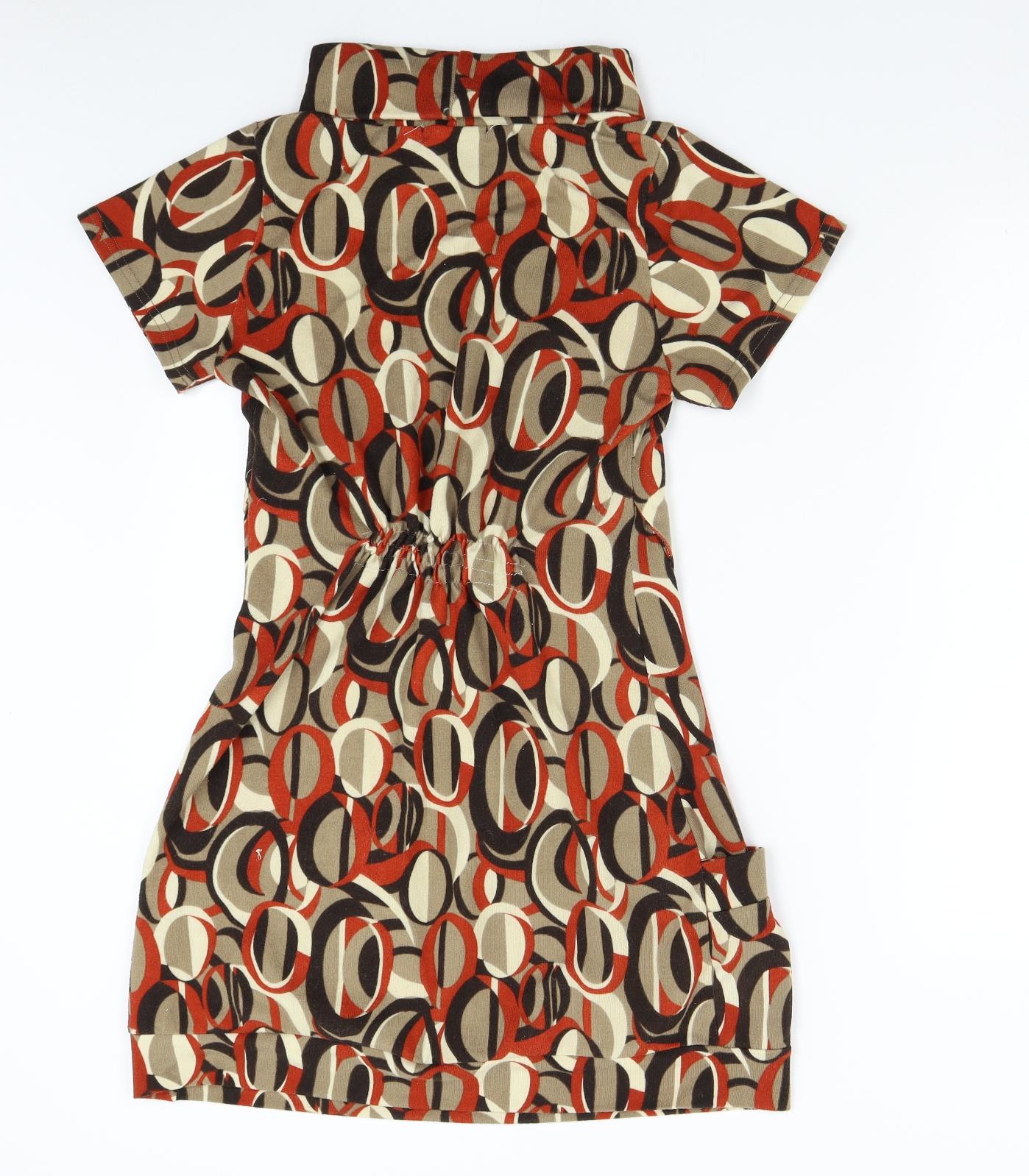 Tenki Womens Multicoloured Geometric  Jumper Dress  Size M
