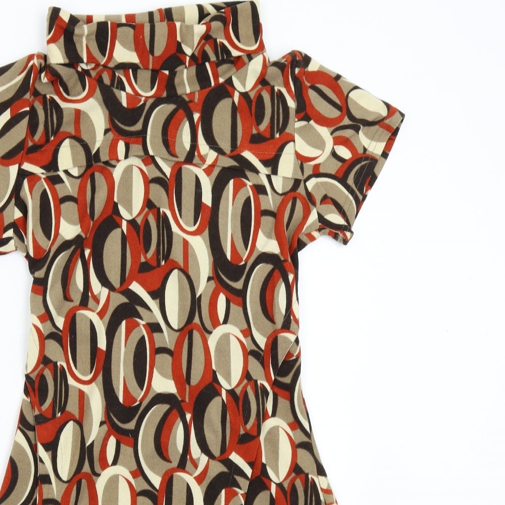 Tenki Womens Multicoloured Geometric  Jumper Dress  Size M