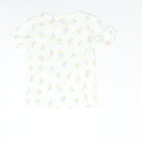 Primark Girls Multicoloured Floral  Basic T-Shirt Size 8-9 Years  - Positivity