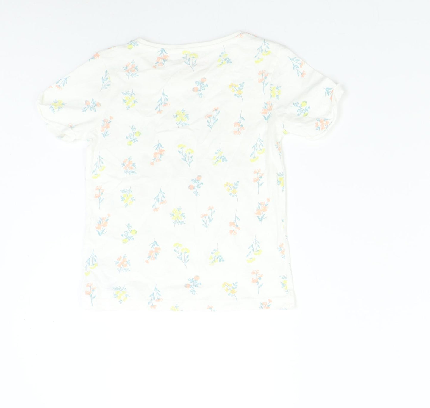 Primark Girls Multicoloured Floral  Basic T-Shirt Size 8-9 Years  - Positivity