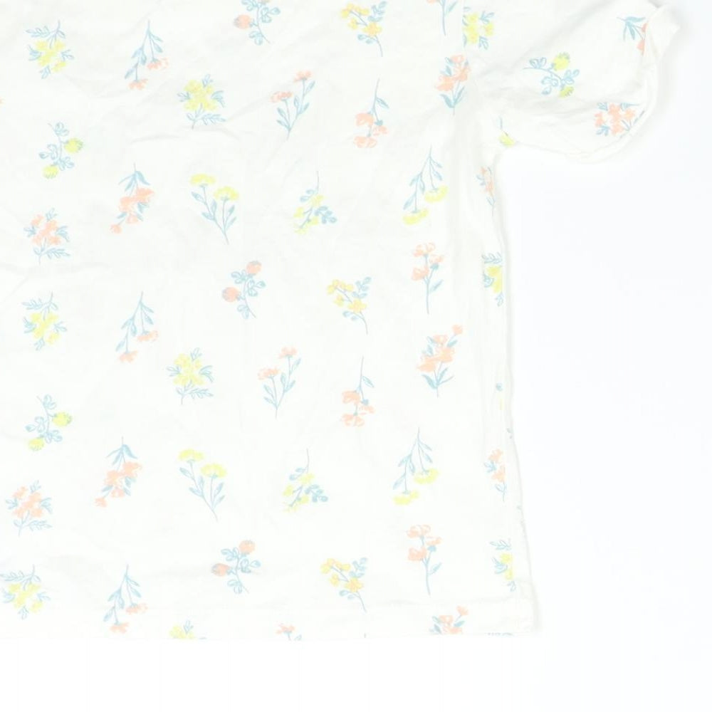 Primark Girls Multicoloured Floral  Basic T-Shirt Size 8-9 Years  - Positivity