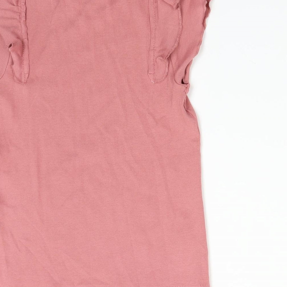 H&M Girls Pink   Basic T-Shirt Size 6-7 Years