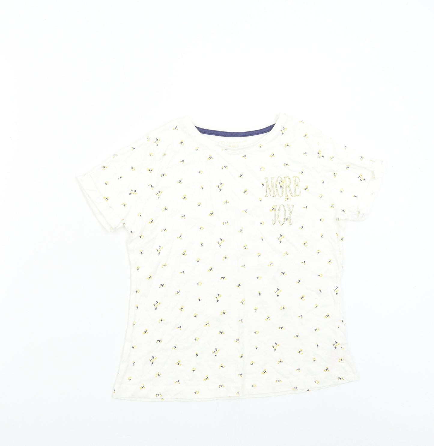 Primark Girls Multicoloured Floral  Basic T-Shirt Size 10-11 Years