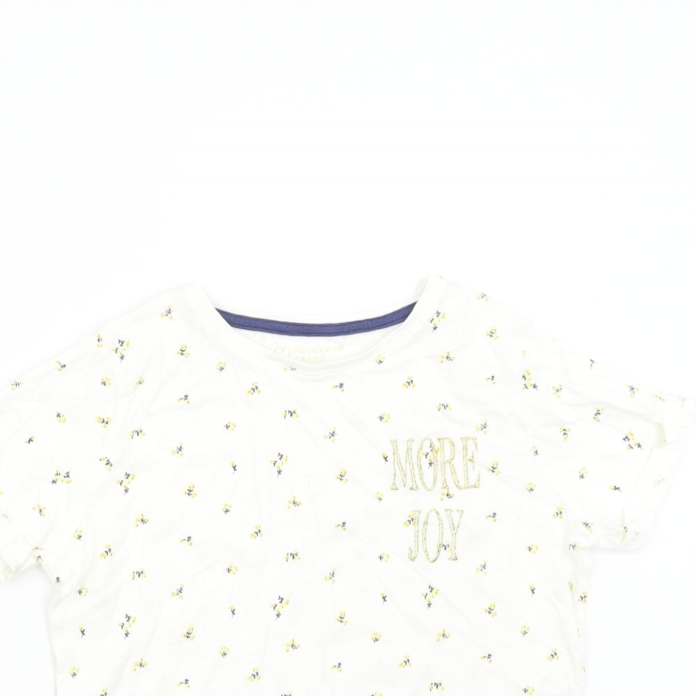 Primark Girls Multicoloured Floral  Basic T-Shirt Size 10-11 Years