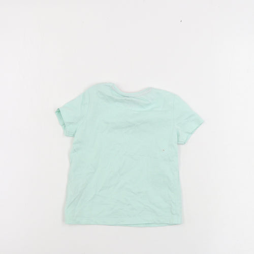 F&F  Girls Green   Basic T-Shirt Size 9-12 Months