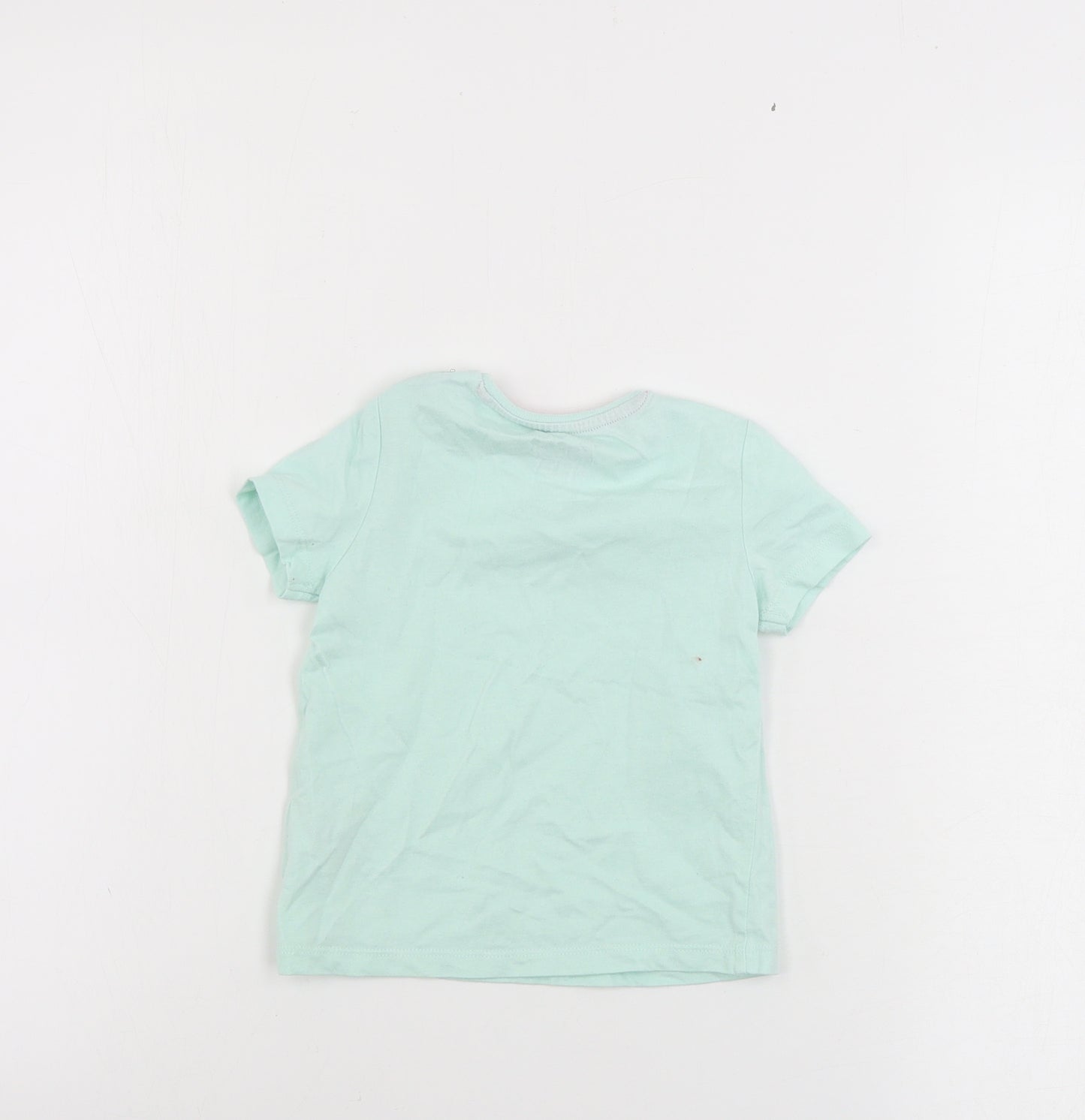 F&F  Girls Green   Basic T-Shirt Size 9-12 Months