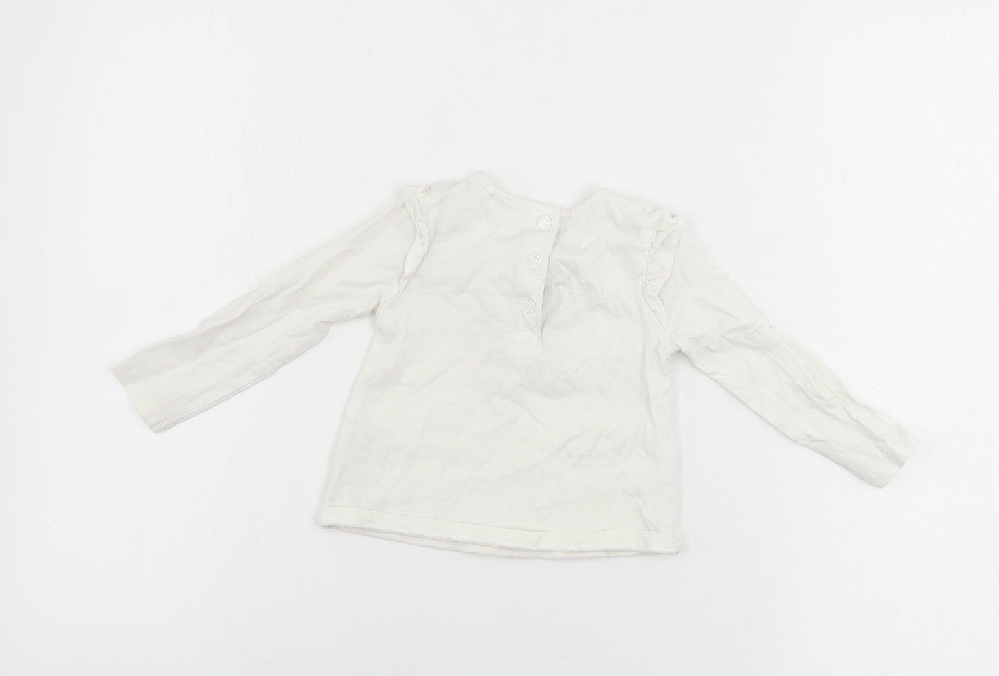 TU Girls White   Basic T-Shirt Size 6-9 Months