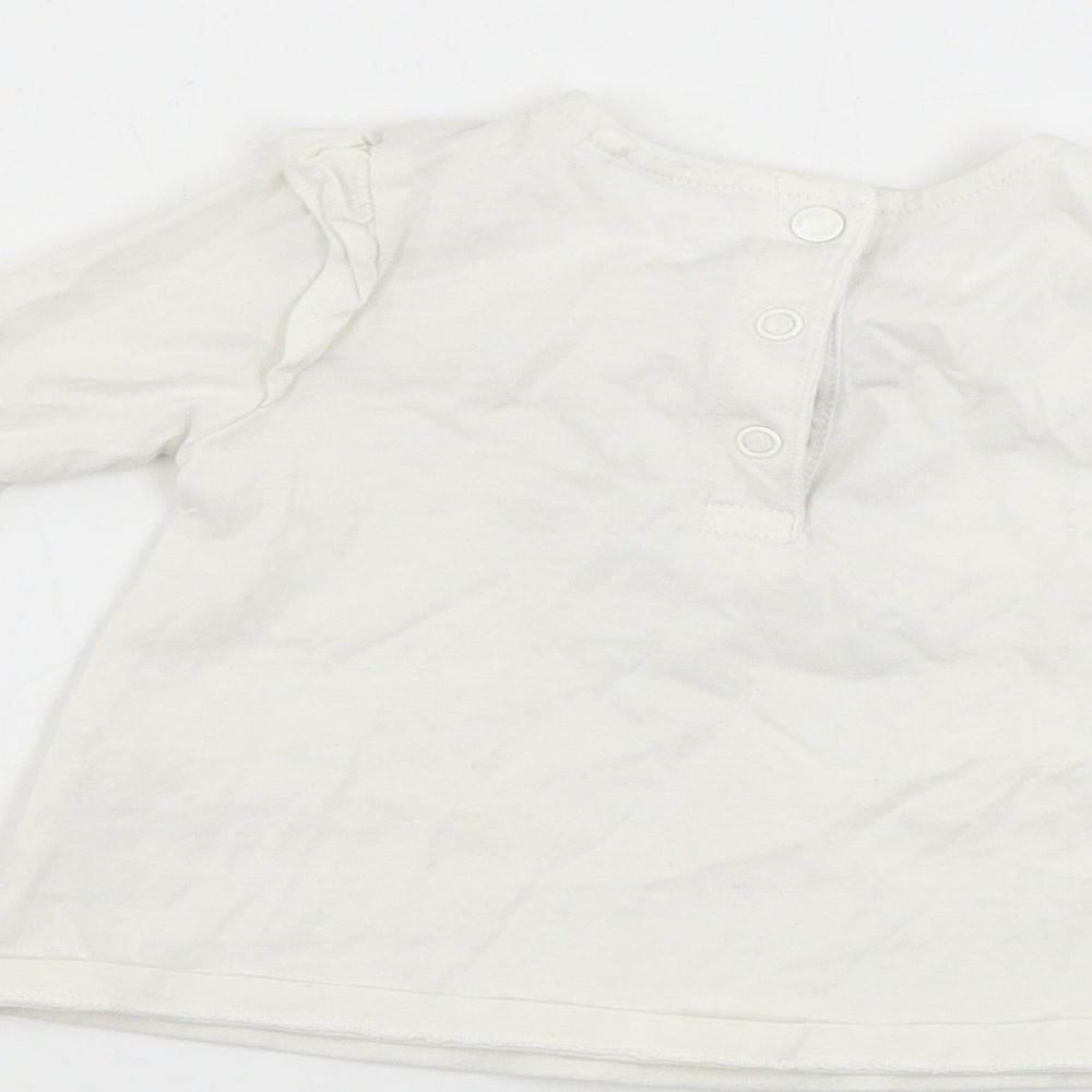 TU Girls White   Basic T-Shirt Size 6-9 Months