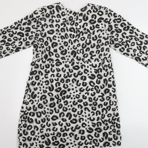 Marks and Spencer  Womens White Animal Print  Basic Blouse Size 12