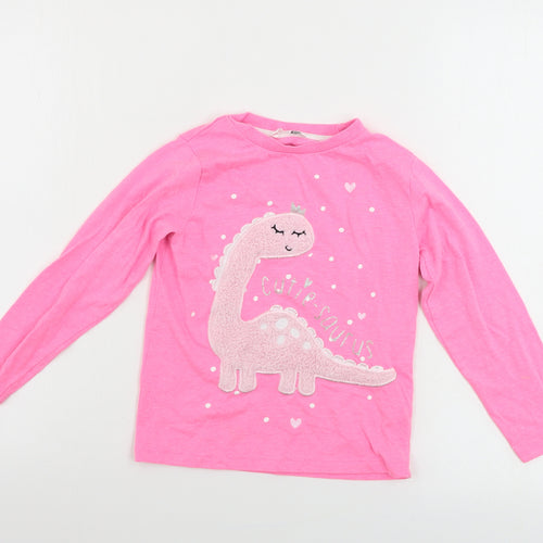 pep&co Girls Pink   Basic T-Shirt Size 5-6 Years