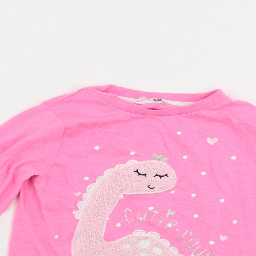 pep&co Girls Pink   Basic T-Shirt Size 5-6 Years