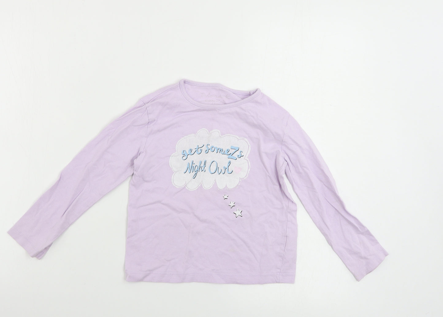 Primark  Girls Purple   Basic T-Shirt Size 5-6 Years