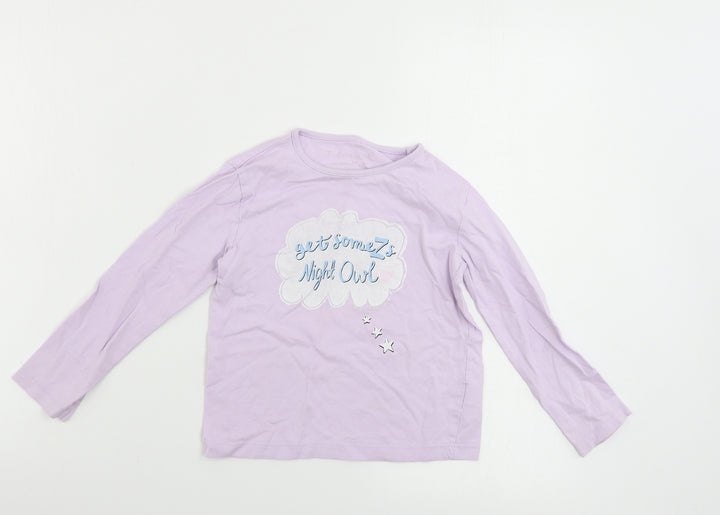 Primark  Girls Purple   Basic T-Shirt Size 5-6 Years