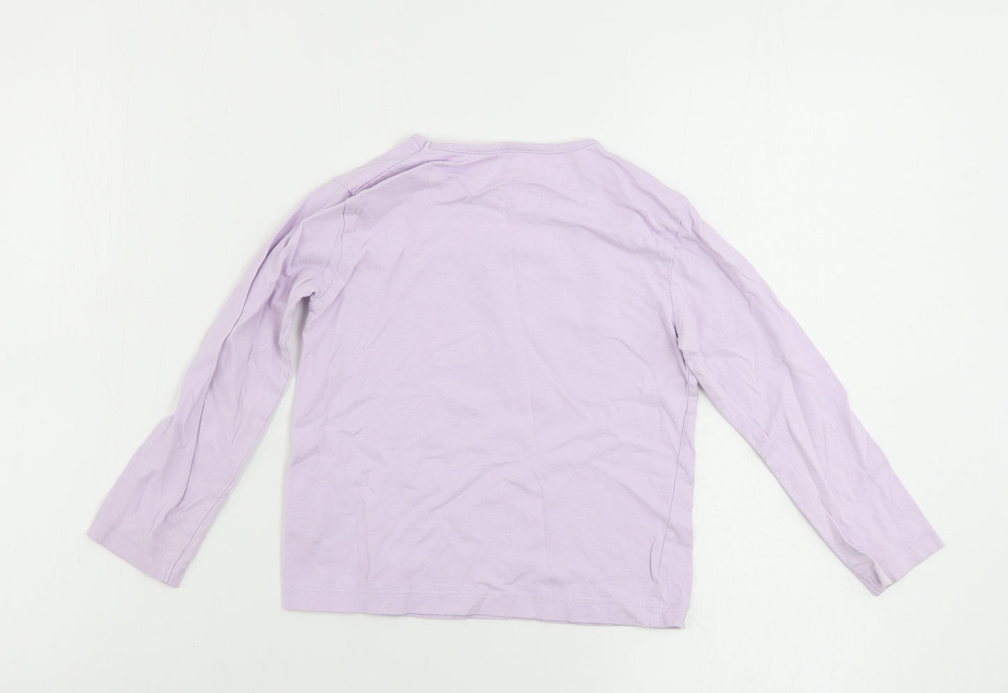 Primark  Girls Purple   Basic T-Shirt Size 5-6 Years