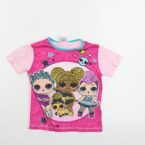 LOL Girls Pink   Basic T-Shirt Size 5-6 Years