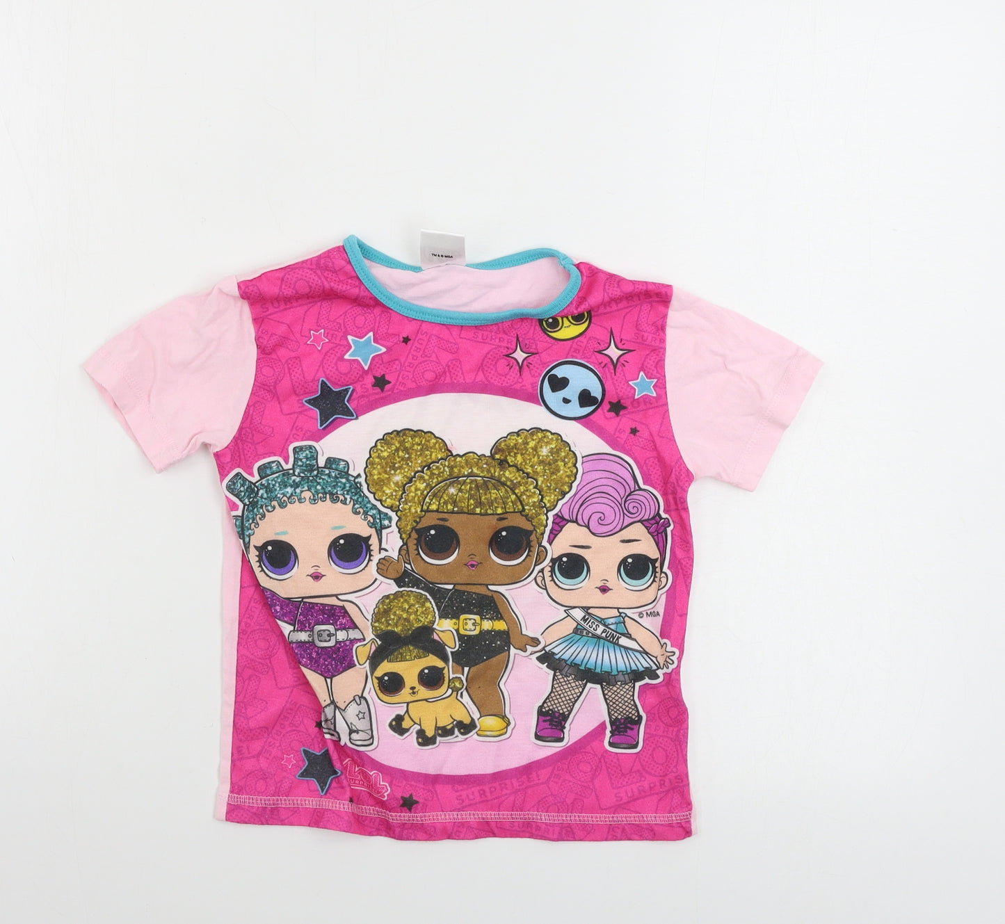 LOL Girls Pink   Basic T-Shirt Size 5-6 Years