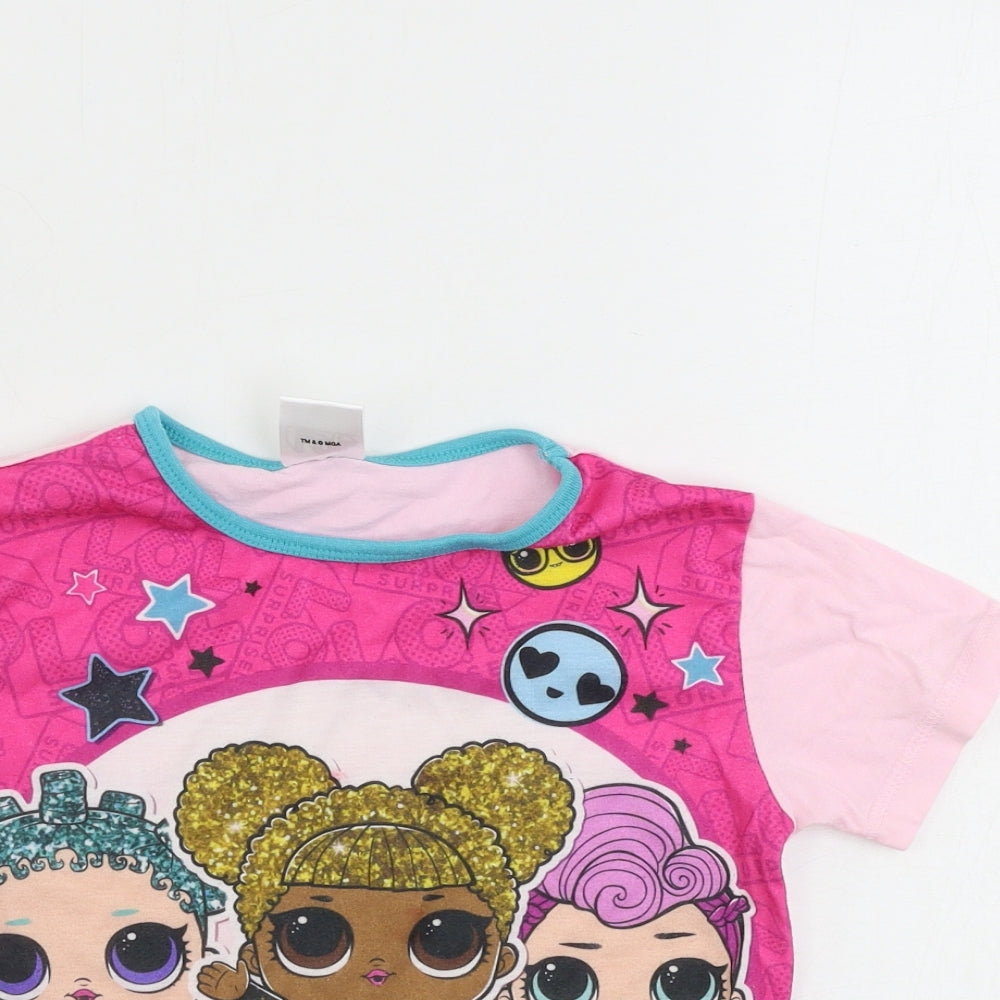 LOL Girls Pink   Basic T-Shirt Size 5-6 Years