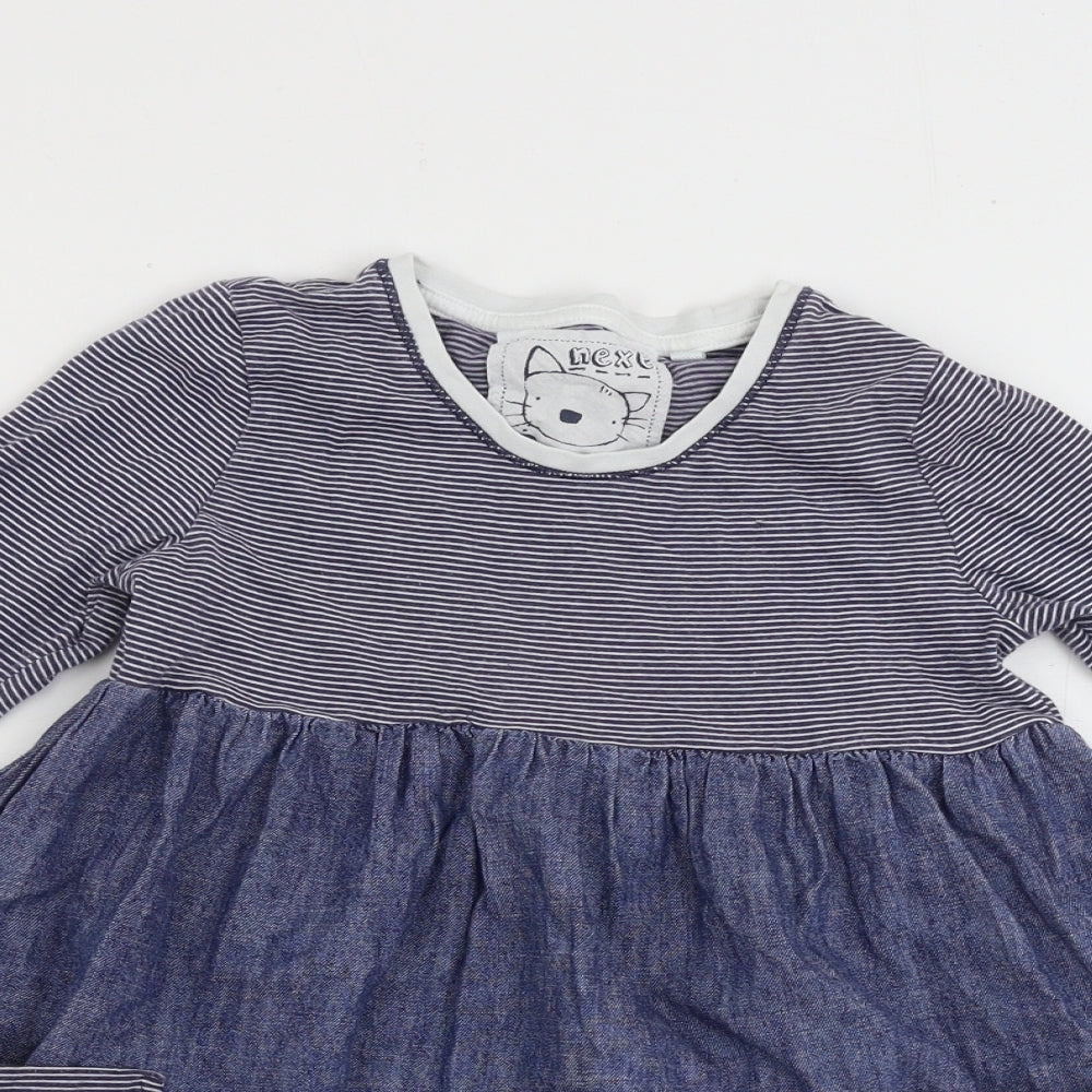 NEXT  Girls Blue Striped  A-Line  Size 4-5 Years