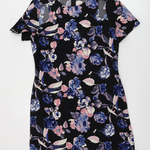 Girls On Film  Womens Black Floral  A-Line  Size 10
