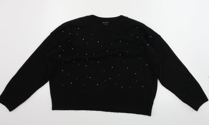 New Look Womens Black Pullover Jumper Size M