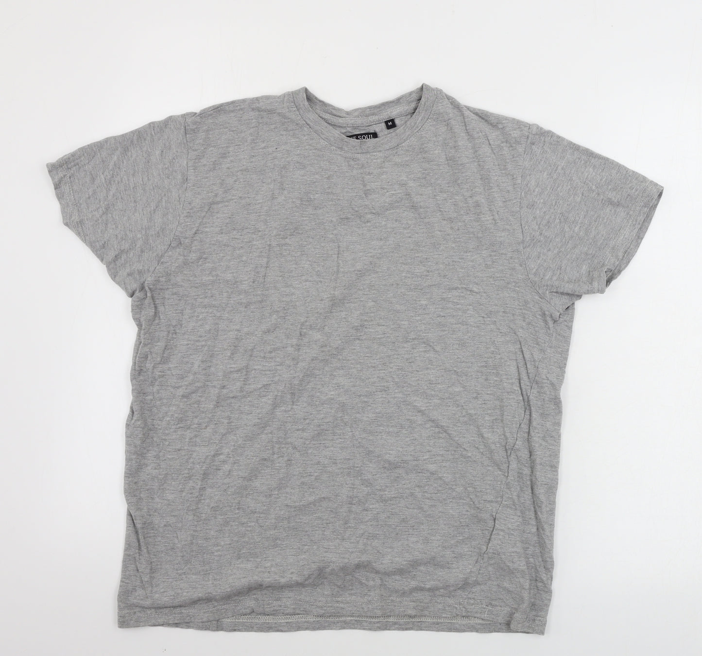 Brave Soul Mens Grey    T-Shirt Size M