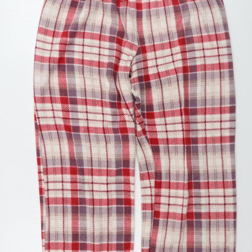 Marks and Spencer  Womens Beige Check  Sweatpants Trousers Size 12 L24 in