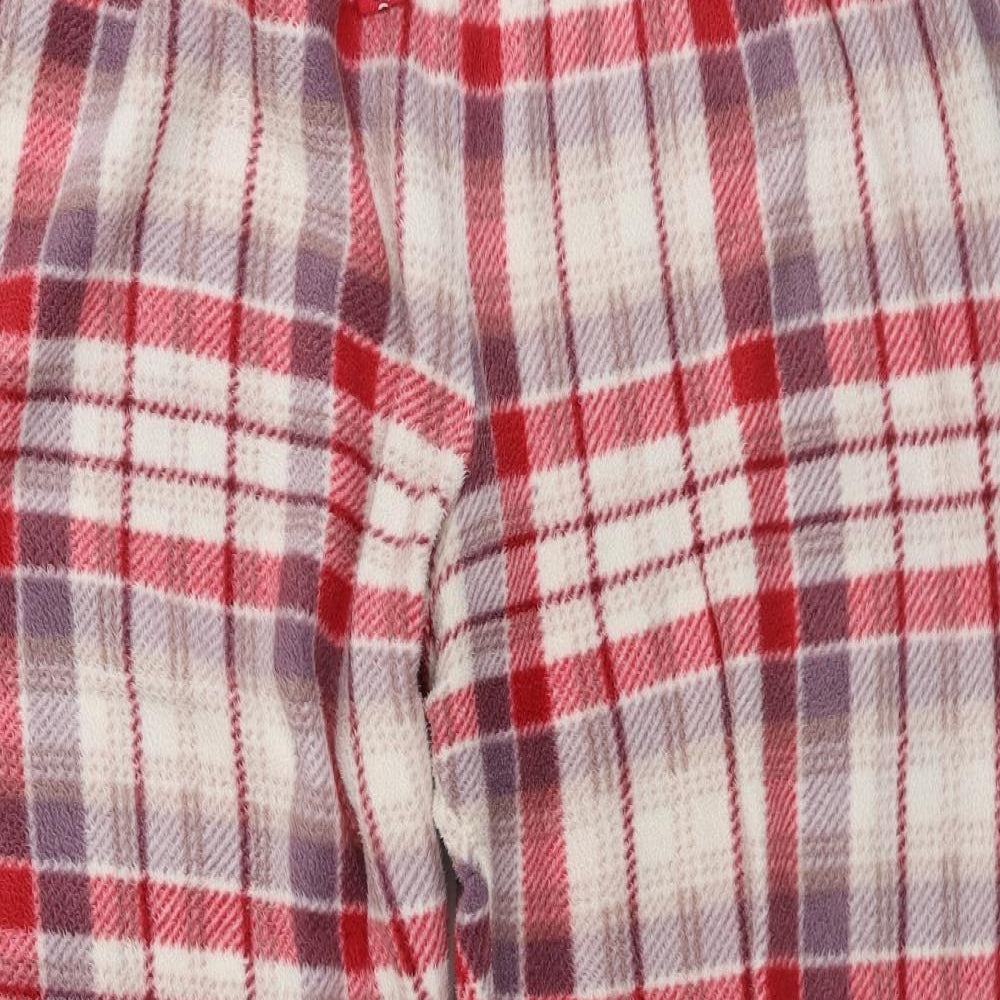 Marks and Spencer  Womens Beige Check  Sweatpants Trousers Size 12 L24 in
