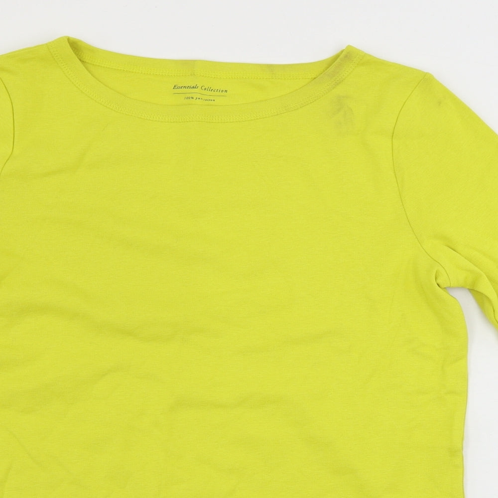 Marks and Spencer  Womens Yellow   Basic T-Shirt Size 14
