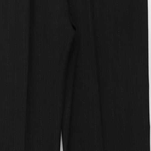 Marks and Spencer  Womens Black Striped  Trousers  Size 12 L25 in