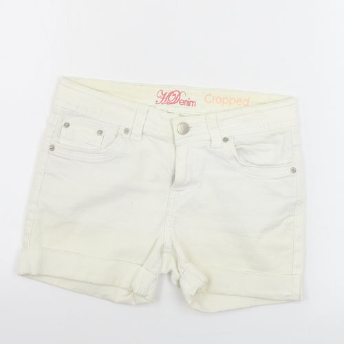 Preworn Womens Ivory   Cut-Off Shorts Size 10