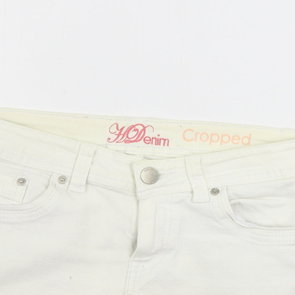 Preworn Womens Ivory   Cut-Off Shorts Size 10