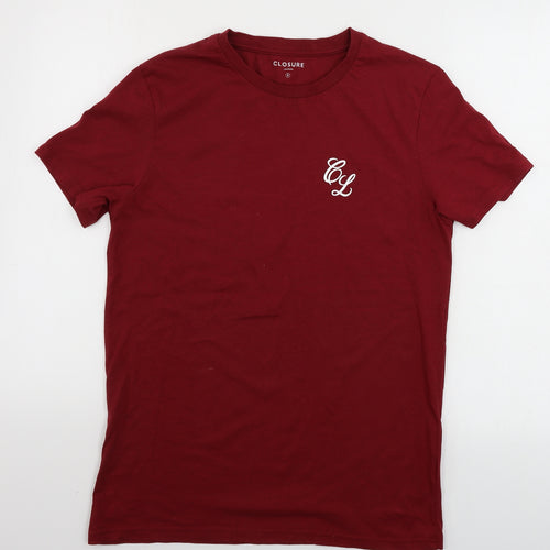 Closure London Mens Red    T-Shirt Size S