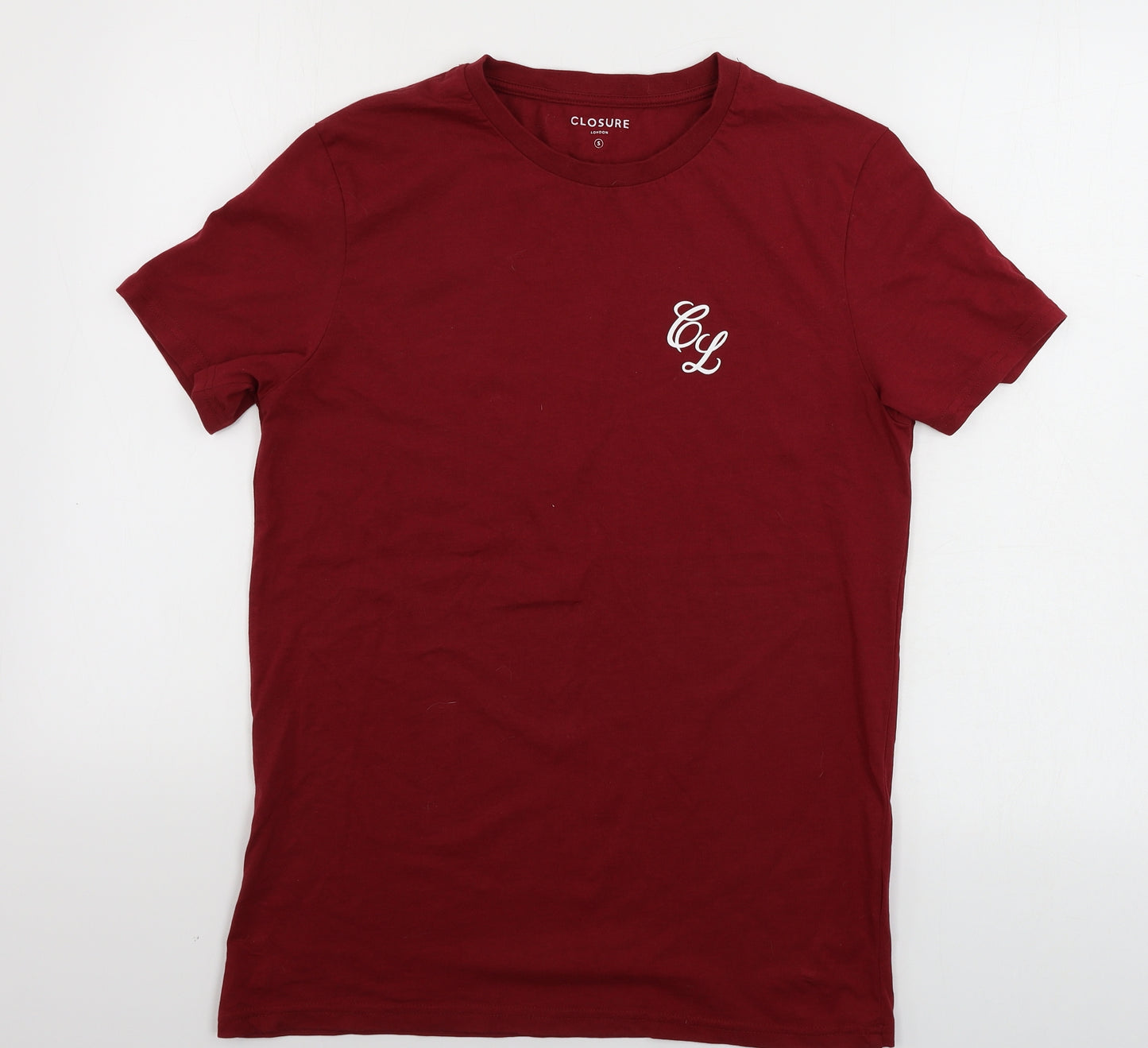 Closure London Mens Red    T-Shirt Size S