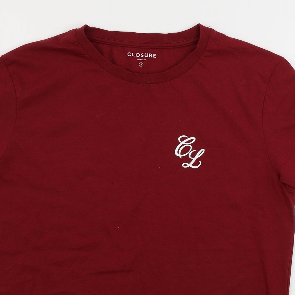 Closure London Mens Red    T-Shirt Size S