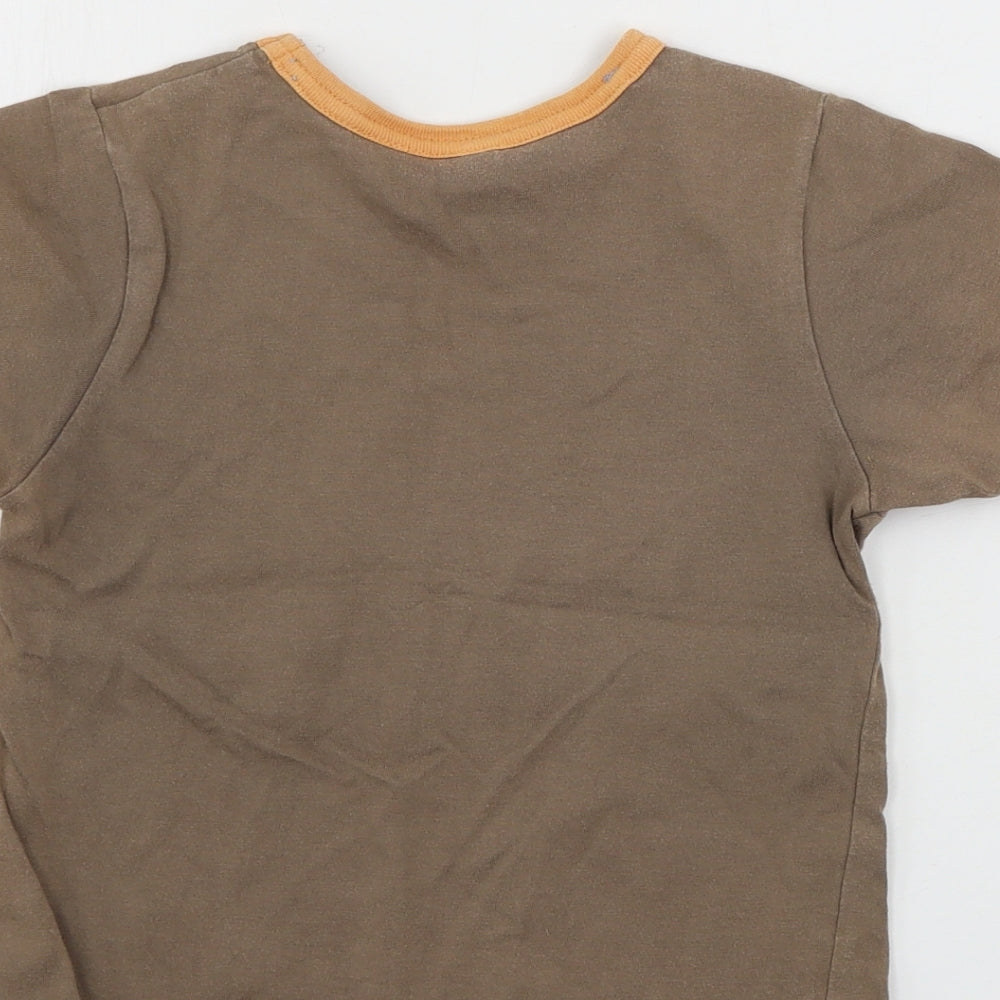 TU Boys Brown   Basic T-Shirt Size 3-4 Years
