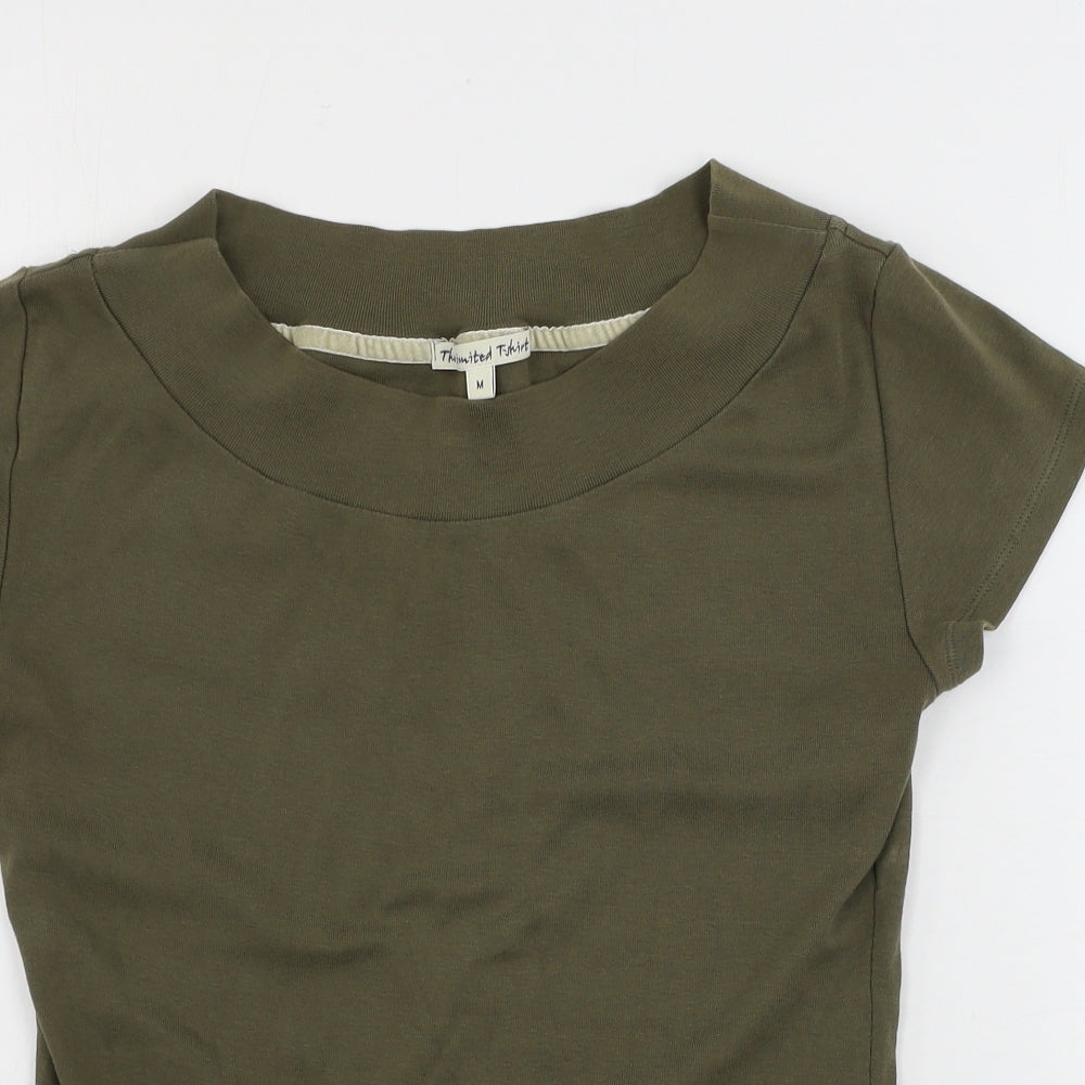 Marks and Spencer  Womens Brown Houndstooth  Basic T-Shirt Size M