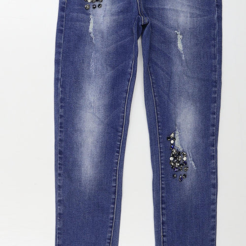 BLUE RAGS Womens Blue   Skinny Jeans Size 26 in L25 in