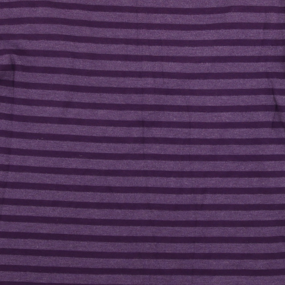 Marks and Spencer  Womens Purple Striped  Basic T-Shirt Size 12