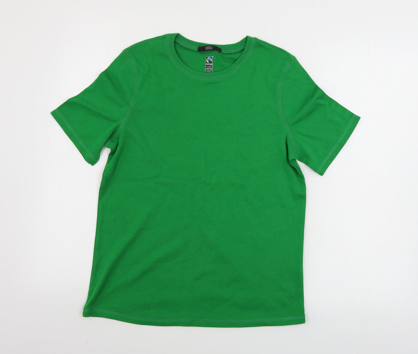 Marks and Spencer  Womens Green   Basic T-Shirt Size 14