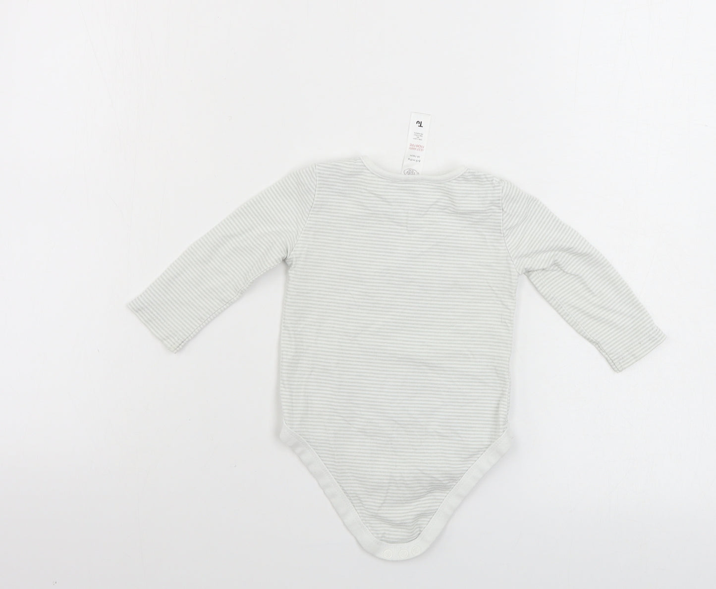 TU Baby White Striped  Babygrow One-Piece Size 6-9 Months