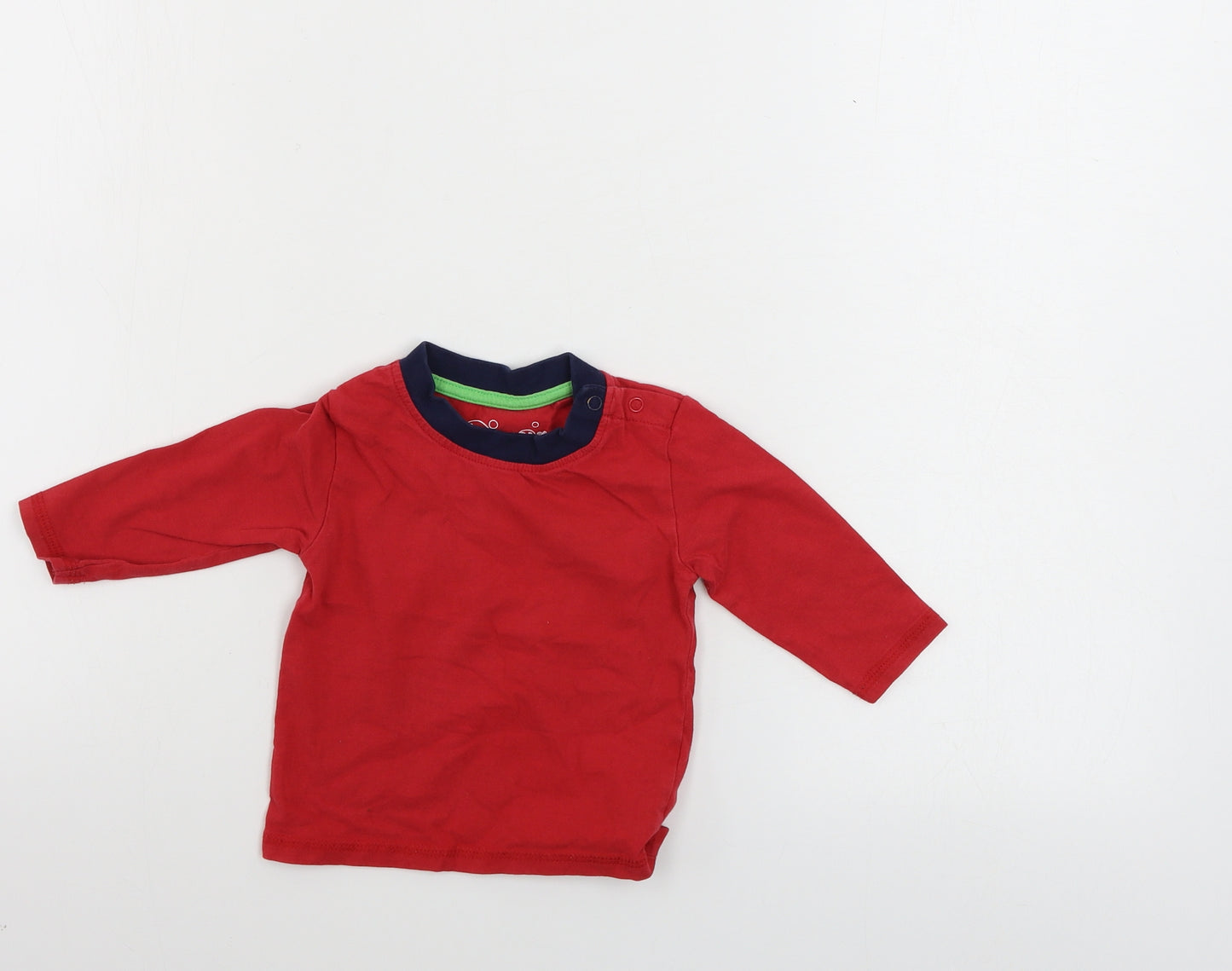 Hullabaloo   Boys Red   Basic T-Shirt Size 9-12 Months