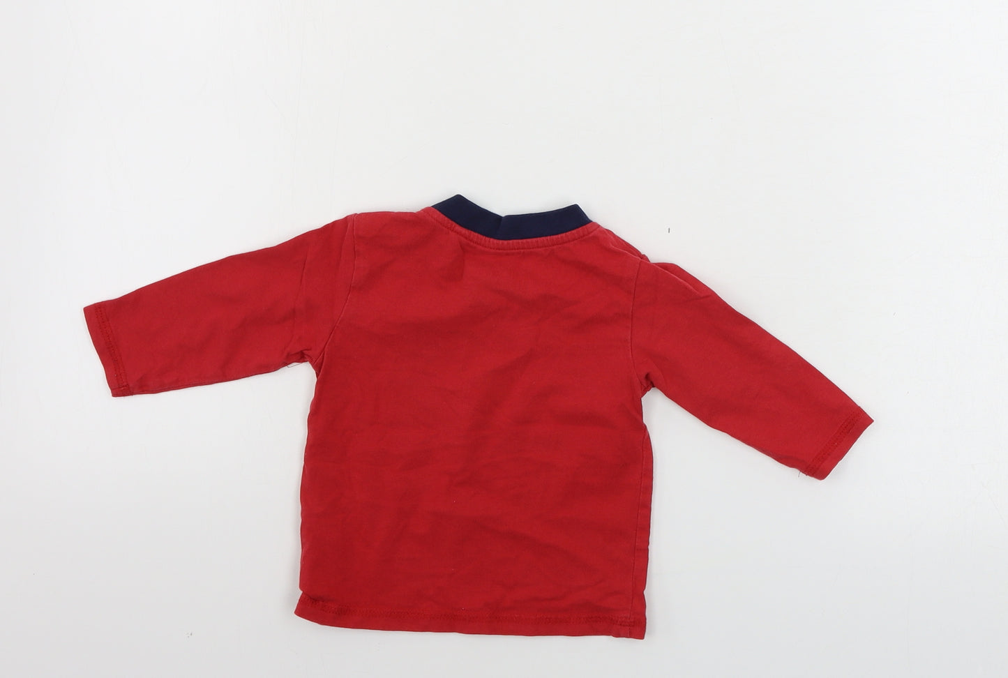 Hullabaloo   Boys Red   Basic T-Shirt Size 9-12 Months