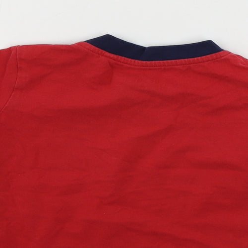 Hullabaloo   Boys Red   Basic T-Shirt Size 9-12 Months