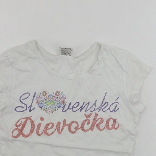 Adler Womens White   Basic T-Shirt Size XS